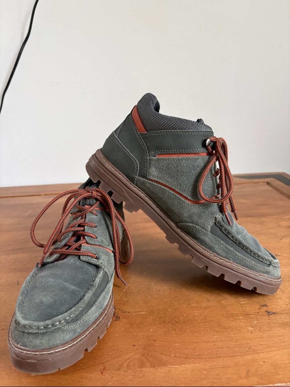 Rockport Weather Ready Merangue ll Hiking Green Suede Boots Size 9